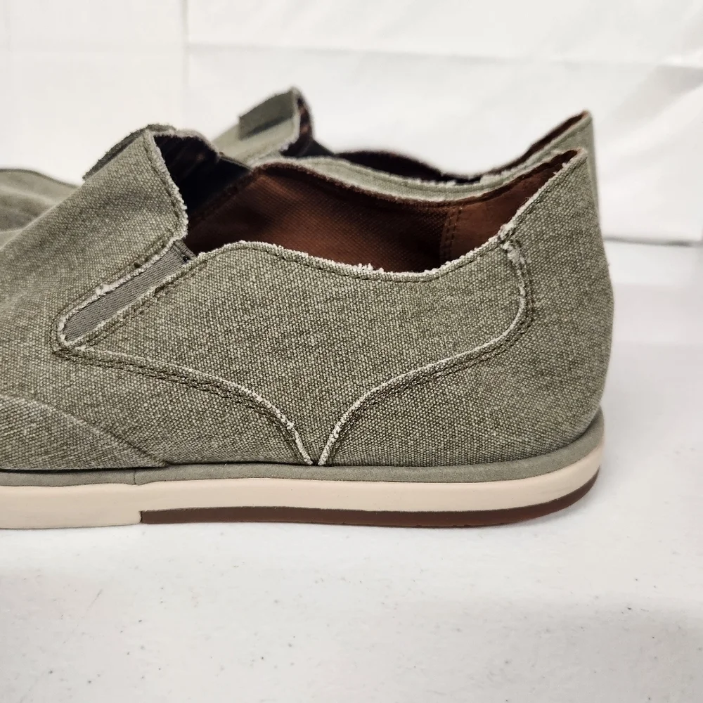 3/$25 Rockport slip on casual canvas loafers mens size 12